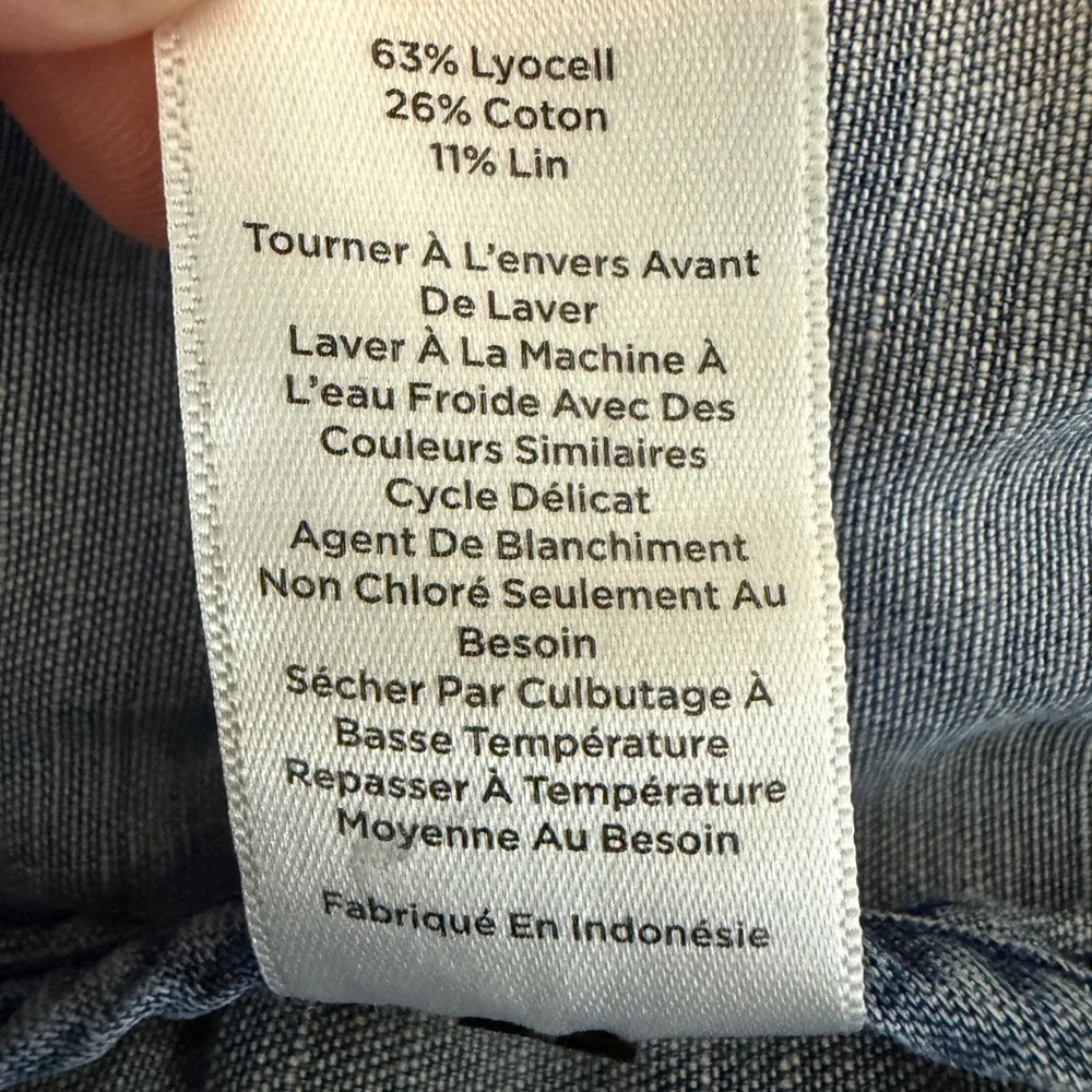 Talbots CLASSIC FIELD JACKET - lyocell cotton linen / size XS - chambray/blue - Picture 10 of 11
